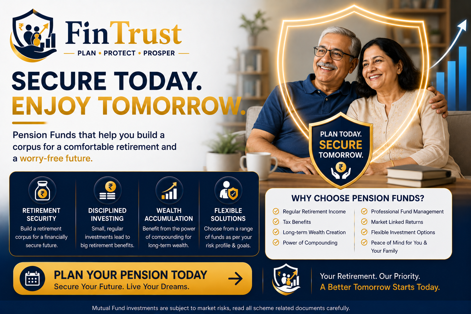 Pension funds poster by FinTrust